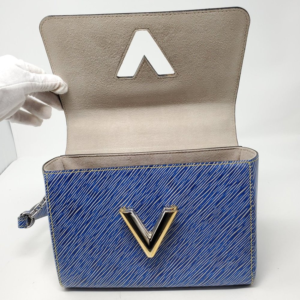 Louis Vuitton Twist MM Blue Denim Epi Leather Bag - Picture 12 of 16